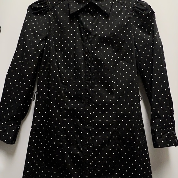WHBM polka dot dotted shirt dress, 0 - Picture 13 of 16